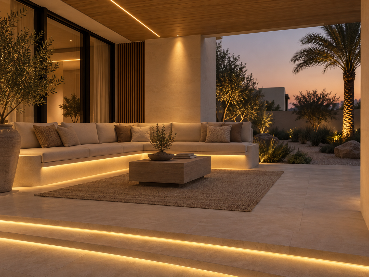 Outdoor lounge lighting