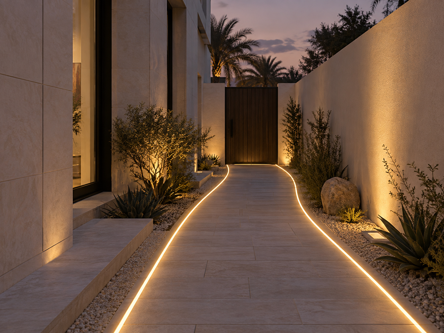 Side pathway lighting