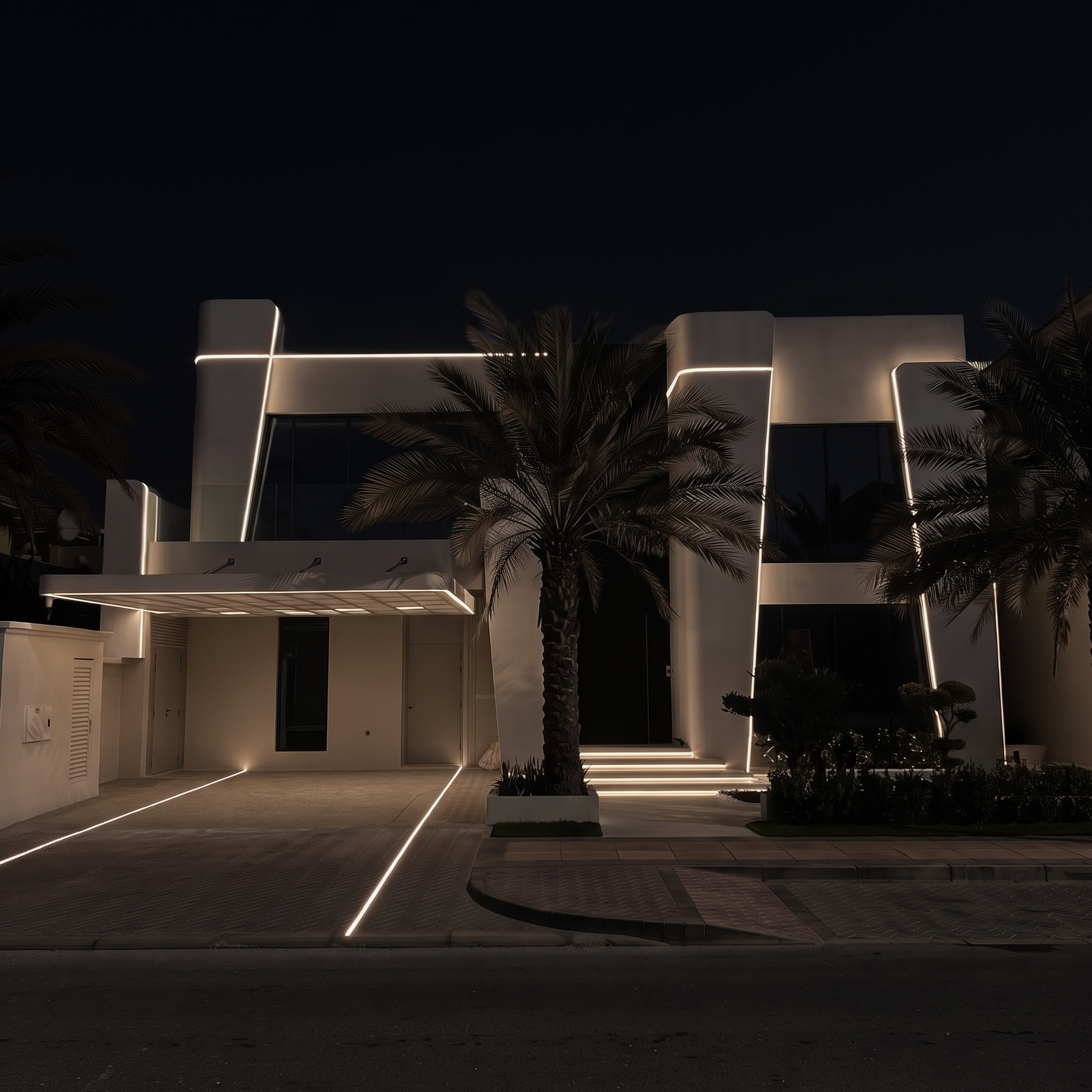 Light contour lighting concept
