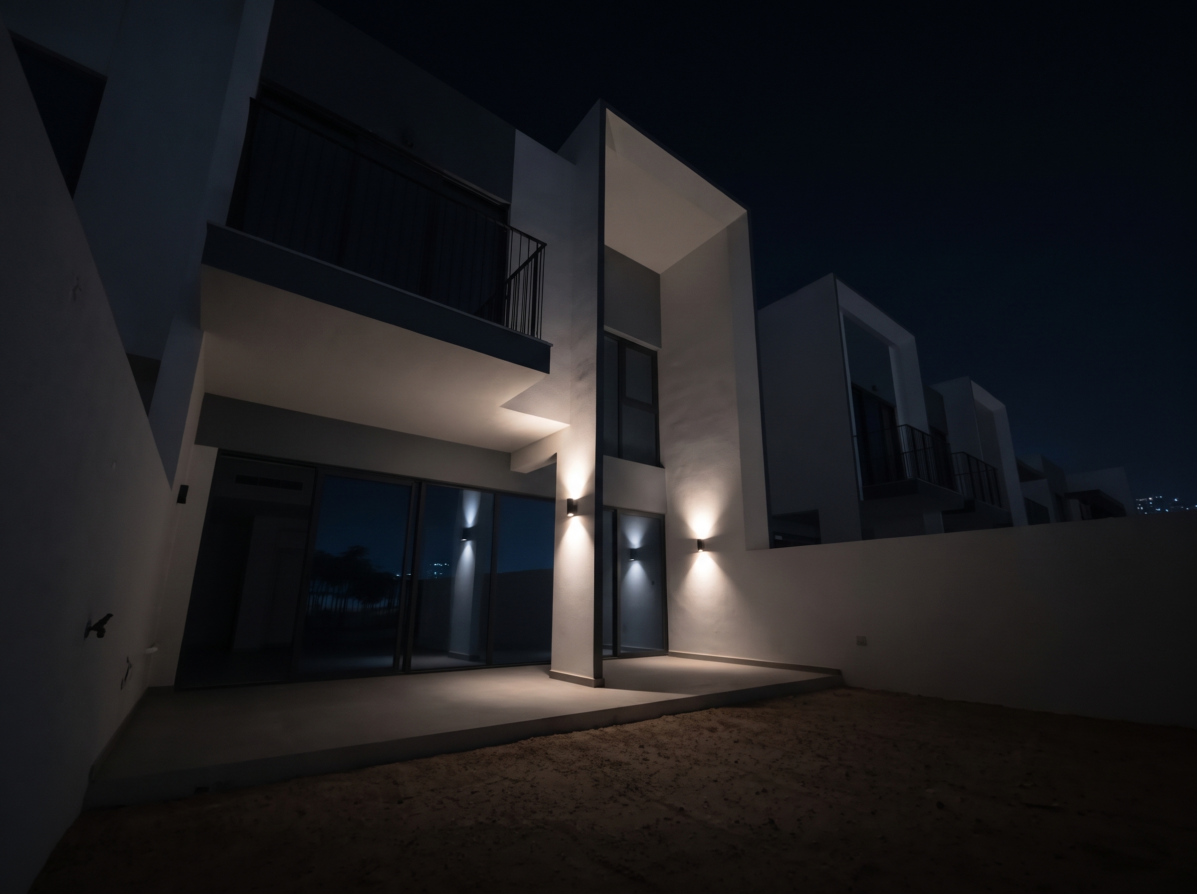 Villa courtyard before lighting design