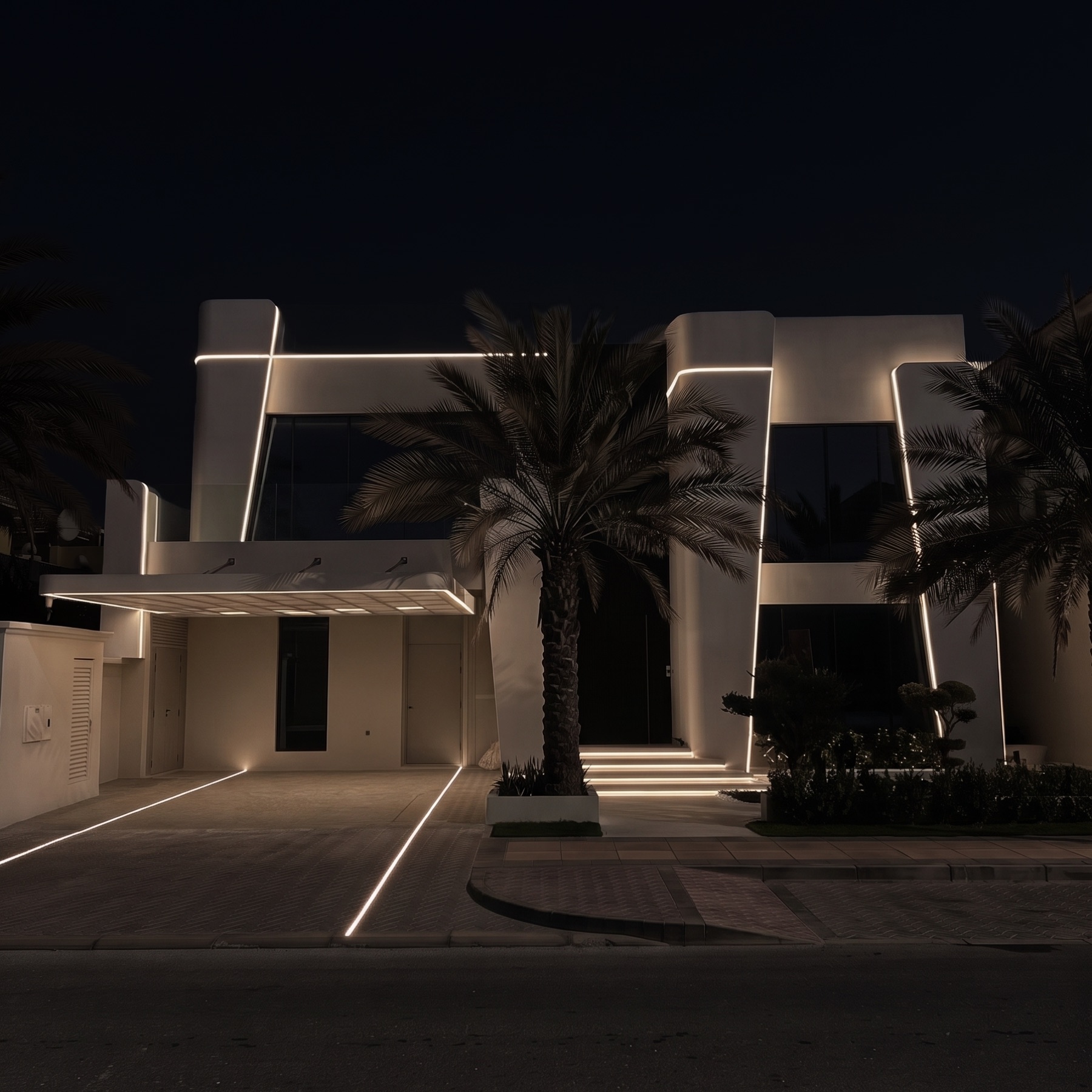Light contour lighting concept